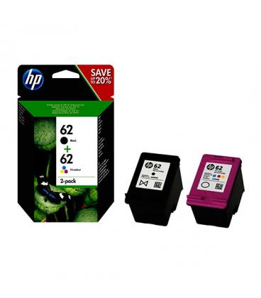 CARTUCHO ORIGINAL HP 62 NEGRO+TRICOLOR PACK 2 - Imagen 1