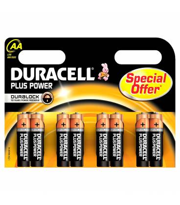 DURACELL PLUS POWER PILA ALCALINA AA LR6 BLISTER*8 - Imagen 1