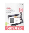 MICRO SD SANDISK ULTRA MICROSDHC128GB + SD ADAPTER - Imagen 1