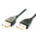 Gembird 3m USB 2.0 A M/FM 3m USB A USB A Negro cable USB - Imagen 2