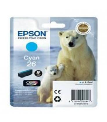 Cartucho tinta epson t261240 cyan 26 xp-600/605/700/800/ oso polar - Imagen 1