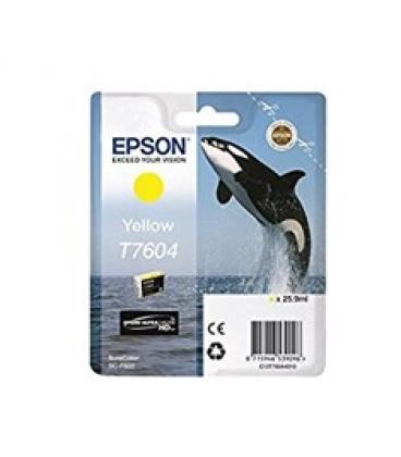 Cartucho tinta epson t760440 amarillo supercolor p600sc-p600/ orca asesina - Imagen 1