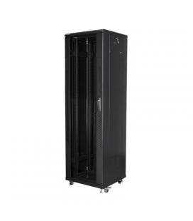 Armario rack lanberg ff01-6642-12b negro - 19'/48.26cm - 42u - ip20 - 600x600x2055mm - hasta 800kg de carga - accesorios