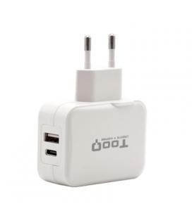 Tooq Cargador de pared doble USB-c+ USB A - Imagen 1