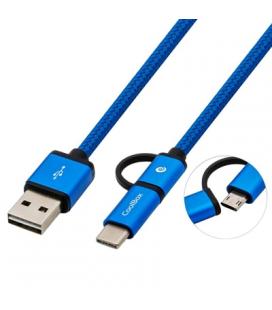 Coolbox Cable MULTIUSB MICRO/C Azul - Imagen 1