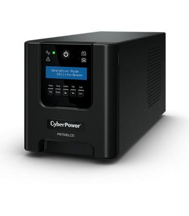 Sai línea interactiva cyberpower pr750elcd - 750va/675w - salidas 6*iec c13 - panel lcd - formato torre - Imagen 1