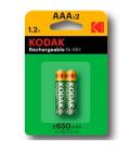 Blister kodak 2 pilas recargables ni-mh aaa lr3 650mah - Imagen 1