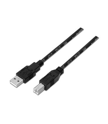 Cable USB 2.0. Tipo A/M B/M. Negro. 3m. - Imagen 1