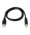 Cable USB 2.0. Tipo A/M B/M. Negro. 3m. - Imagen 2