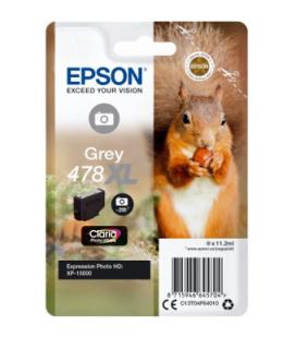 Cartucho de tinta epson c13t04f64010 singlepack gris 478xl claria photo hd ink - Imagen 1