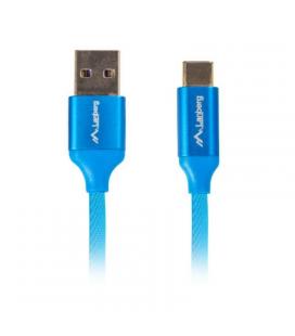 Cable lanberg ca-usbo-22cu-0018-bl - conector usb tipo-c macho a usb a-macho - soporta carga rapida 3.0 - 1.8m - azul - Imagen 1