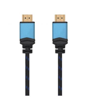 Cable hdmi aisens a120-0359 - certificado 4k hdr 60hz premium - conectores tipo a macho-macho - color negro/azul - 5m - Imagen 1