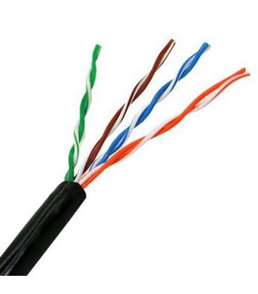 Bobina de cable para uso exterior aisens a133-0212 - rj45 - cat5e - utp - awg24 rígido - 100m - negro - Imagen 1