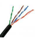 Bobina de cable para uso exterior aisens a133-0212 - rj45 - cat5e - utp - awg24 rígido - 100m - negro - Imagen 1