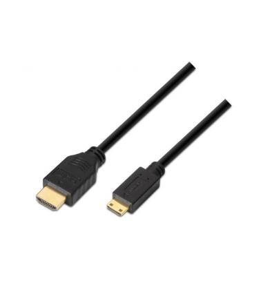 Cable hdmi a mini hdmi aisens a119-0115 - conectores a-macho/c-macho - alta velocidad con ethernet - soporta fhd/uhd/hd/3d - 3m 