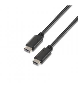 Cable usb 2.0 aisens a107-0057 - conectores usb tipo-c macho ambos extremos - 3a - 2m - negro - Imagen 1