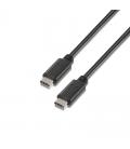 Cable usb 2.0 aisens a107-0057 - conectores usb tipo-c macho ambos extremos - 3a - 2m - negro - Imagen 1