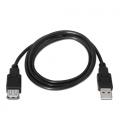 Cable USB 2.0. Tipo A/M-A/H. Negro. 1.8m. - Imagen 2