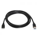 Cable USB 3.0. Tipo A/M-Micro B/M. Negro. 2.0m - Imagen 2