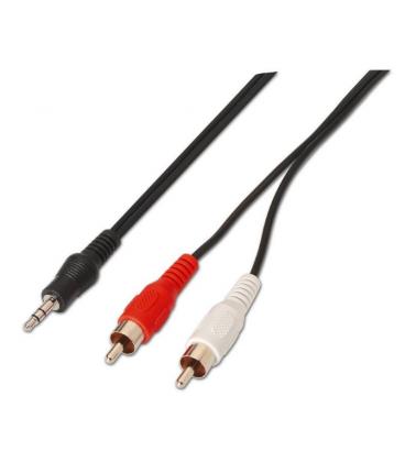 Cable estéreo aisens a128-0148 - conectores jack 3.5mm macho / 2*rca macho - 3m - negro - Imagen 1