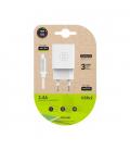 CARGADOR DOBLE + CABLE MICRO USB TECH ONE TECH - Imagen 1