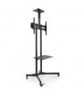 SOPORTE DE SUELO C/RUEDAS TOOQ FS1470M--B 37"-70" MAX.50KG NEGRO