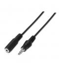 Cable audio Estéreo. Tipo Jack 3.5-Macho / Jack 3.5-Hembra. 1.5m. - Imagen 1