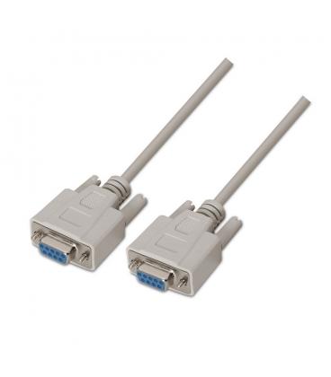 Cable SERIE Null Modem. DB9/H-DB9/H. Beige. 1.8 metros. - Imagen 1