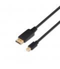 Cable Mini DP a DisplayPort V1.2 4K@60Hz. Tipo mDP-M/DP-M. 2 metros. - Imagen 1