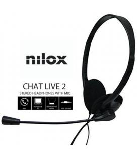 AURICULARES NILOX MICROFONO CONTROL VOL NEGRO ALAMBRICO - Imagen 2