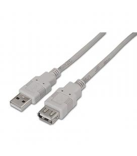 Cable alargador usb aisens a101-0012 - conectores tipo a macho-tipo a hembra - 1m - beige - Imagen 1