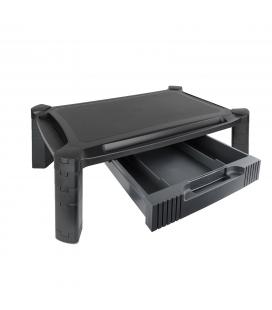 SOPORTE MESA MONITOR/PORTATIL/IMPRESORA TOOQ MAX.10KG C/CAJON NEGRO