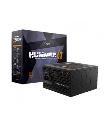 Fuente de Alimentación Nox Hummer Alpha/ 600W/ Ventilador 12cm/ 80 Plus Bronze