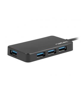 HUB NATEC MONTH 4 PUERTOS USB 3.0 NEGRO - Imagen 1