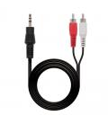 Cable estereo nanocable 10.24.0310 - conectores jack 3.5mm macho-2*rca macho - 10 metros - negro - Imagen 1