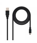 Nanocable Cable USB 2.0, A/M-Mini B/M, negro, 0.5m - Imagen 1