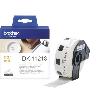 Etiquetas papel precortada brother dk11218 24mm - Imagen 1