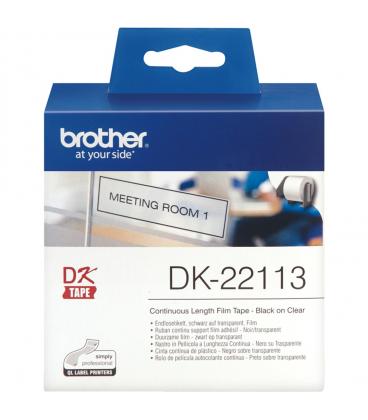 Etiquetas papel precortada brother dk22113 62mm - Imagen 1