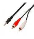 CABLE AUDIO 1XJACK 3.5M A 2XRCA M AISENS NEGRO - Imagen 4