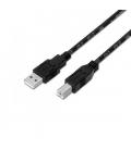 CABLE USB(A) A USB(B) AISENS A101-0006 NEGRO - Imagen 1