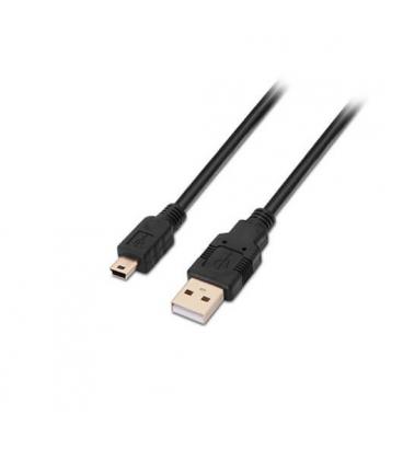 CABLE USB(A)M 2.0 A MINI USB(B)M AISENS 0.5M NEGRO 0.5M/MAC - Imagen 1