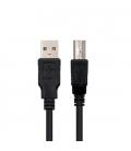 CABLE USB(A) 2.0 A USB(B) 2.0 NANOCABLE 1.8M NEGRO - Imagen 1