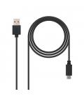 CABLE USB(A) 2.0 A USB(C) NANOCABLE 2M NEGRO - Imagen 2