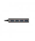 HUB 4 PUERTOS USB 3.0 AISENS 480MBIT/S GRIS 4XUSB 3.0/1XUSB - Imagen 2