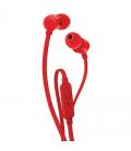 Auriculares intrauditivos jbl t110 red - pure bass - drivers 9mm - cable plano - manos libres - Imagen 1