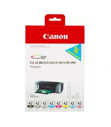 Multipack canon cli - 42bk - c - m - y - pm - pc - gy - lgy pack 8 - Imagen 1