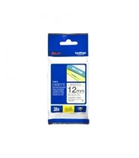 Cinta flexible brother tzefx231 12mm x 8m blanco - negro flexibles - Imagen 1