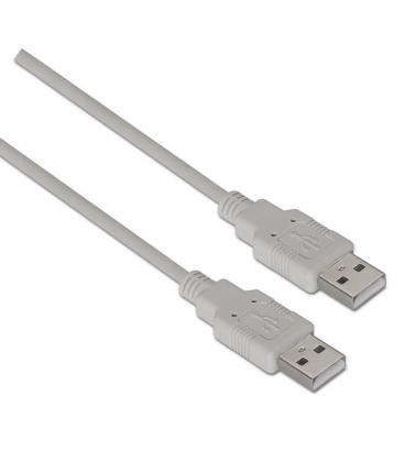 Cable usb 2.0 aisens a101-0021/ usb macho - usb macho/ 1m/ beige - Imagen 1