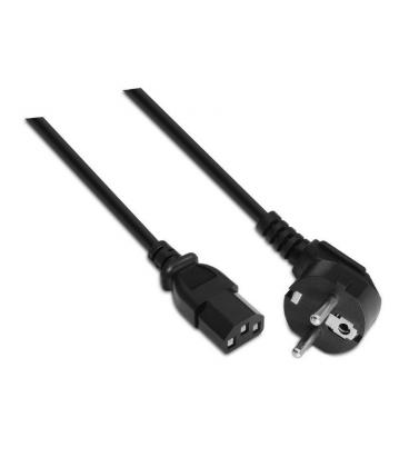 Cable alimentación aisens a132-0168/ schuko macho - c13 hembra/ 3m/ negro - Imagen 1