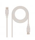 Cable usb 2.0 nanocable 10.01.0304/ usb macho - usb macho/ 3m/ beige - Imagen 1